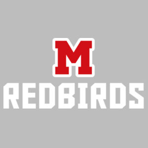 Mayo Redbirds Girls Basketball Design 1 on a - Men's Textured Mixed Media Midweight Hooded Sweatshirt Design