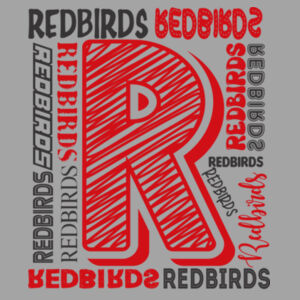 Mayo Redbirds Girls Basketball Design 2 on a - Men's Blended T-Shirt Design