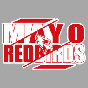 Mayo Redbirds Girls Basketball Design 3 on a - Powerblend ® Pullover Hoodie Design