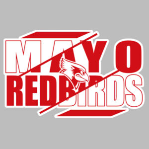 Mayo Redbirds Girls Basketball Design 3 on a - Men's Textured Mixed Media Midweight Hooded Sweatshirt Design