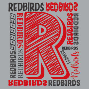 Mayo Redbirds Girls Basketball Design 2 on a  - Youth Core Fleece Full Zip Hooded Sweatshirt Design