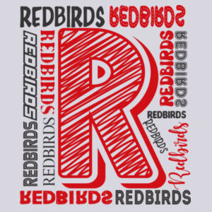 Mayo Redbirds Girls Basketball Design 2 on a  - 50/50 Youth Core Blend Tee Design