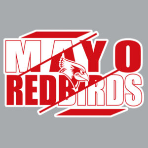 Mayo Redbirds Girls Basketball Design 3 on a - Youth Core Fleece Full Zip Hooded Sweatshirt Design