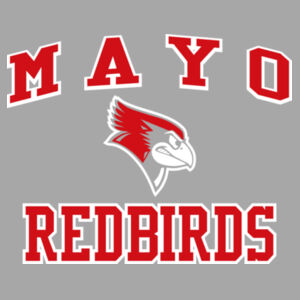 Mayo Redbirds Girls Basketball Design 4 on a - Powerblend ® Pullover Hoodie Design