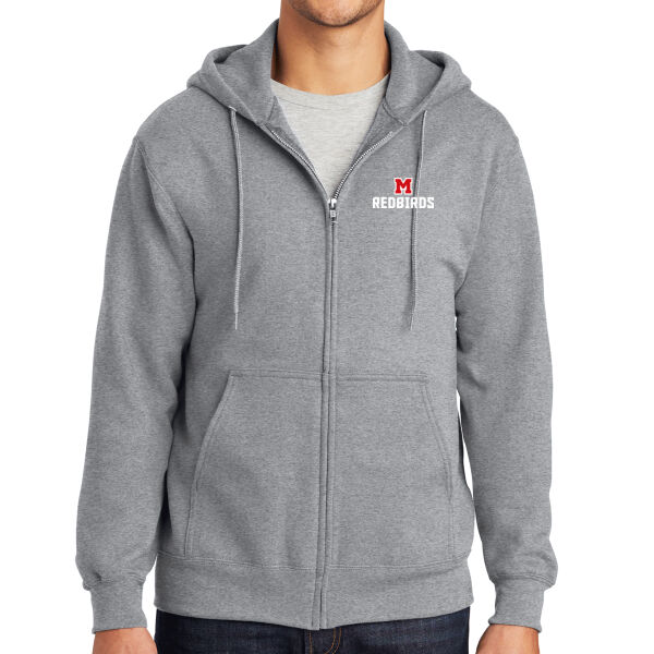 Mayo Redbirds Girls Basketball Design 1 on a - Essential Fleece Full Zip Hooded Sweatshirt Thumbnail