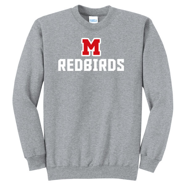 Mayo Redbirds Girls Basketball Design 1 on a - Core Fleece Crewneck Sweatshirt Thumbnail
