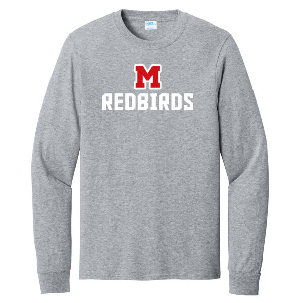 Mayo Redbirds Girls Basketball Design 1 on a - Long Sleeve Core Cotton Tee Thumbnail