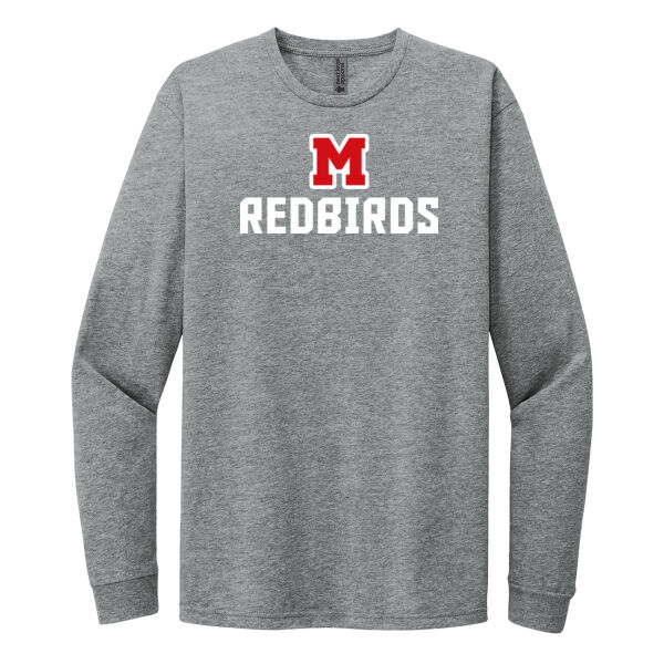 Mayo Redbirds Girls Basketball Design 1 on a - Adult CVC Long Sleeve Tee Thumbnail