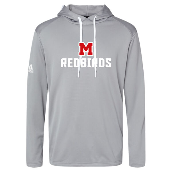 Mayo Redbirds Girls Basketball Design 1 on a - Men's Textured Mixed Media Midweight Hooded Sweatshirt Thumbnail