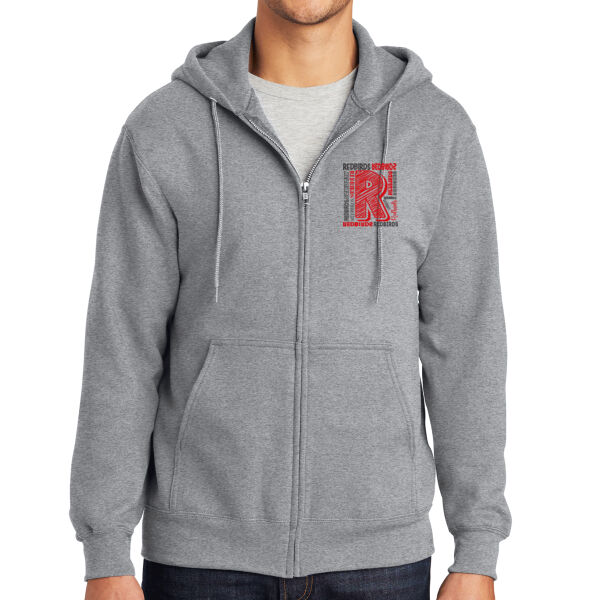 Mayo Redbirds Girls Basketball Design 2 on a - Essential Fleece Full Zip Hooded Sweatshirt Thumbnail