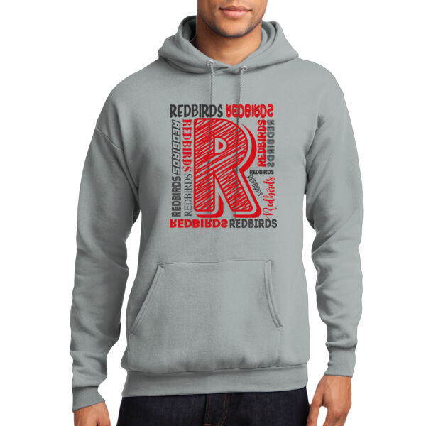 Mayo Redbirds Girls Basketball Design 2 on a - Core Fleece Pullover Hooded Sweatshirt Thumbnail