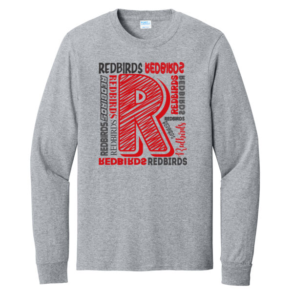 Mayo Redbirds Girls Basketball Design 2 on a - Long Sleeve Core Cotton Tee Thumbnail