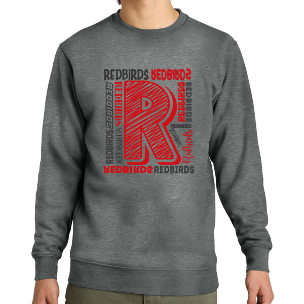 Mayo Redbirds Girls Basketball Design 2 on a - V.I.T. Fleece Crew Thumbnail