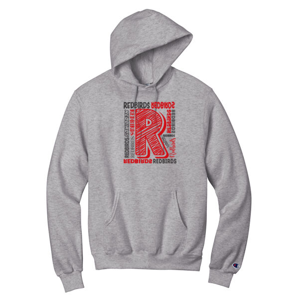 Mayo Redbirds Girls Basketball Design 2 on a - Powerblend ® Pullover Hoodie Thumbnail