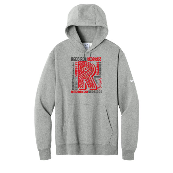Mayo Redbirds Girls Basketball Design 2 on a - Club Fleece Sleeve Swoosh Pullover Hoodie Thumbnail