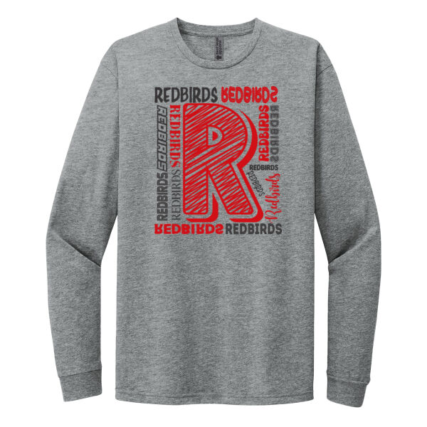 Mayo Redbirds Girls Basketball Design 2 on a - Adult CVC Long Sleeve Tee Thumbnail