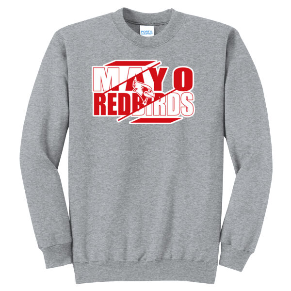 Mayo Redbirds Girls Basketball Design 3 on a - Core Fleece Crewneck Sweatshirt Thumbnail