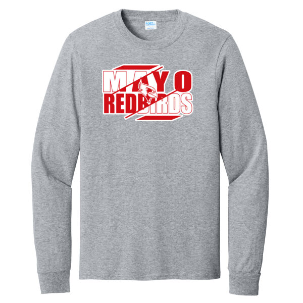 Mayo Redbirds Girls Basketball Design 3 on a - Long Sleeve Core Cotton Tee Thumbnail