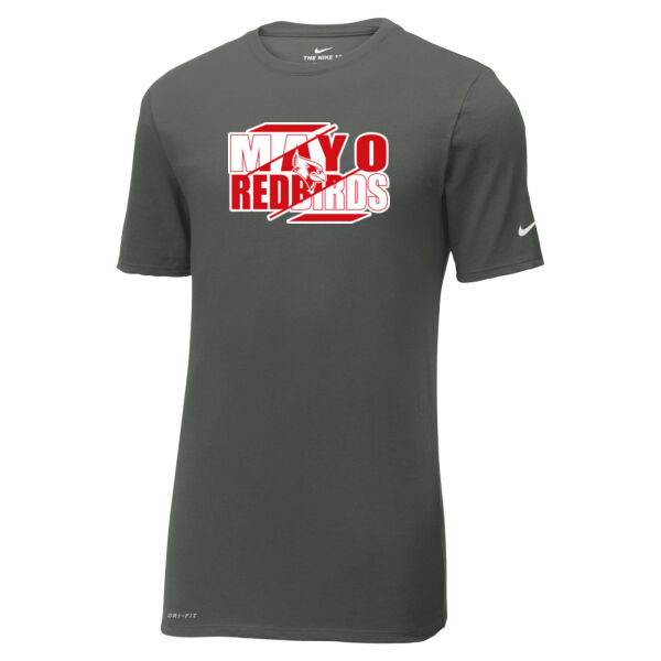 Mayo Redbirds Girls Basketball Design 3 on a - Dri FIT Cotton/Poly Tee Thumbnail