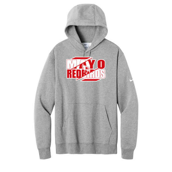 Mayo Redbirds Girls Basketball Design 3 on a - Club Fleece Sleeve Swoosh Pullover Hoodie Thumbnail