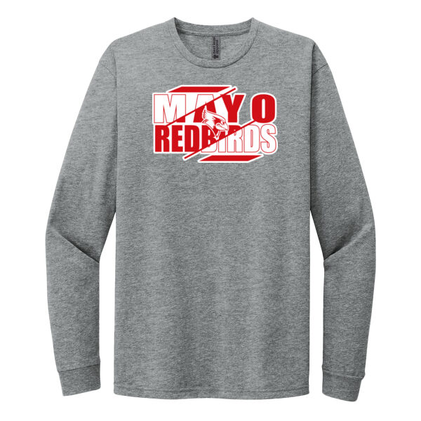 Mayo Redbirds Girls Basketball Design 3 on a - Adult CVC Long Sleeve Tee Thumbnail