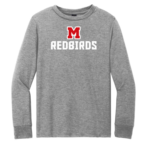 Mayo Redbirds Girls Basketball Design 1 on a - Youth Perfect Tri ® Long Sleeve Tee Thumbnail