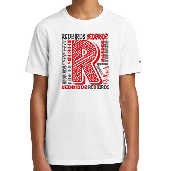 Mayo Redbirds Girls Basketball Design 2 on a  - Youth Swoosh Sleeve rLegend Tee Thumbnail