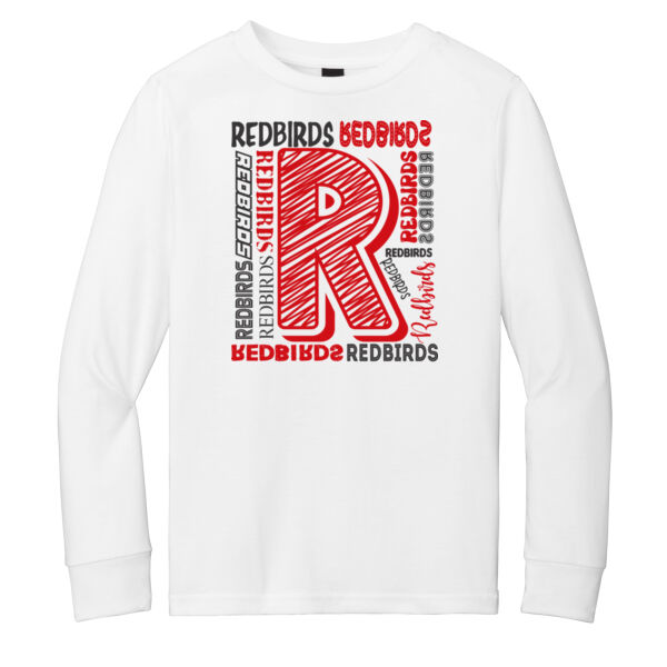 Mayo Redbirds Girls Basketball Design 2 on a  - Youth Perfect Tri ® Long Sleeve Tee Thumbnail