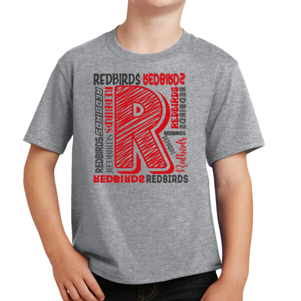 Mayo Redbirds Girls Basketball Design 2 on a  - Youth Fan Favorite Tee Thumbnail