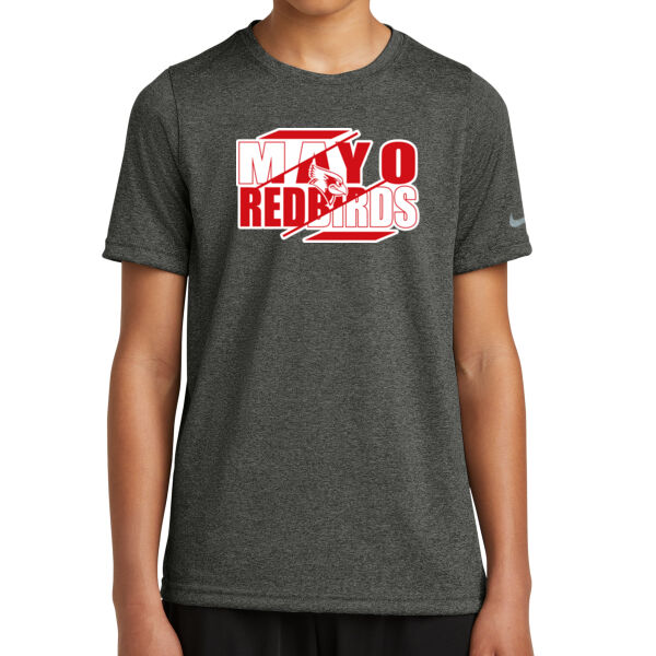 Mayo Redbirds Girls Basketball Design 3 on a - Youth Swoosh Sleeve rLegend Tee Thumbnail