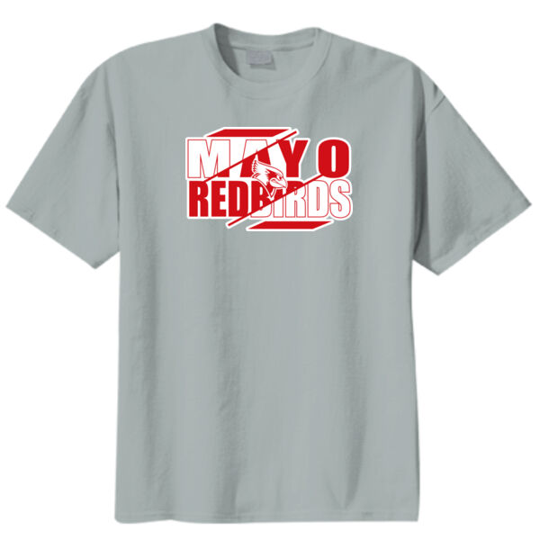 Mayo Redbirds Girls Basketball Design 3 on a - 50/50 Youth Core Blend Tee Thumbnail