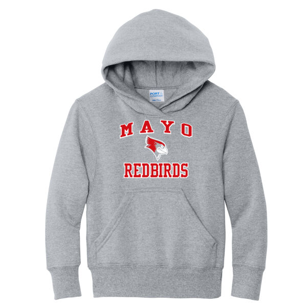 Mayo Redbirds Girls Basketball Design 4 on a - Youth Core Fleece Pullover Hooded Sweatshirt Thumbnail