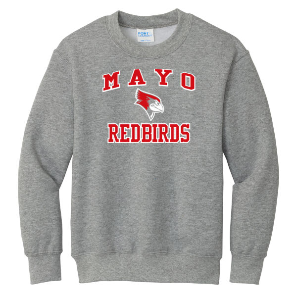 Mayo Redbirds Girls Basketball Design 4 on a - Youth Core Fleece Crewneck Sweatshirt Thumbnail