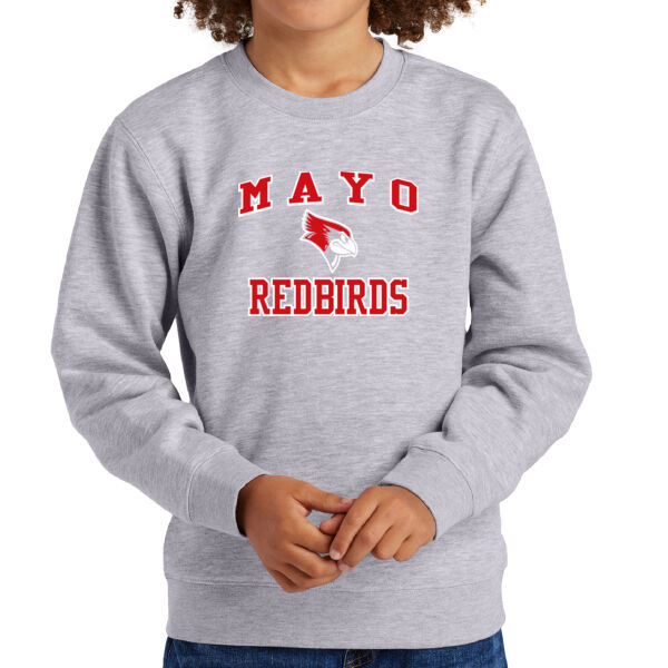 Mayo Redbirds Girls Basketball Design 4 on a - Youth V.I.T. Fleece Crew Thumbnail