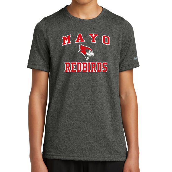 Mayo Redbirds Girls Basketball Design 4 on a - Youth Swoosh Sleeve rLegend Tee Thumbnail