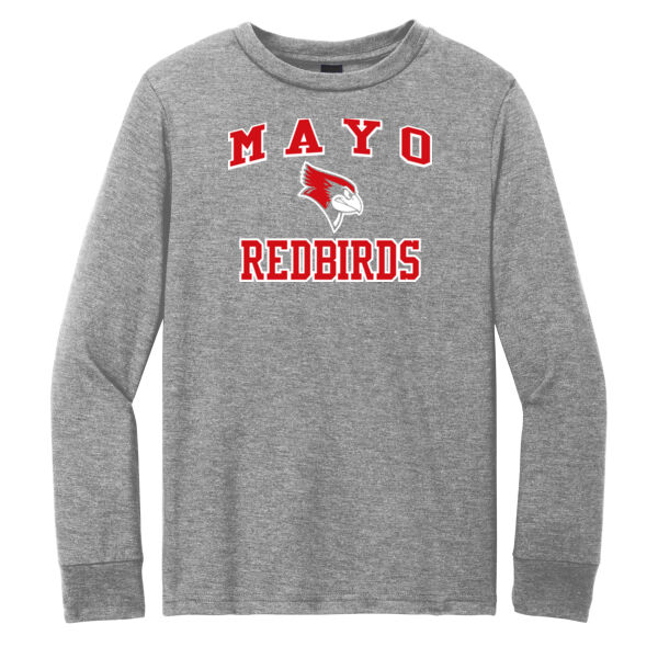 Mayo Redbirds Girls Basketball Design 4 on a - Youth Perfect Tri ® Long Sleeve Tee Thumbnail