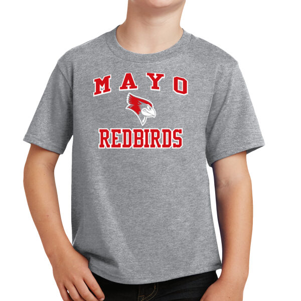 Mayo Redbirds Girls Basketball Design 4 on a - Youth Fan Favorite Tee Thumbnail