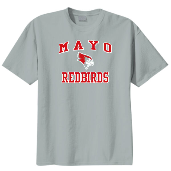 Mayo Redbirds Girls Basketball Design 4 on a - 50/50 Youth Core Blend Tee Thumbnail