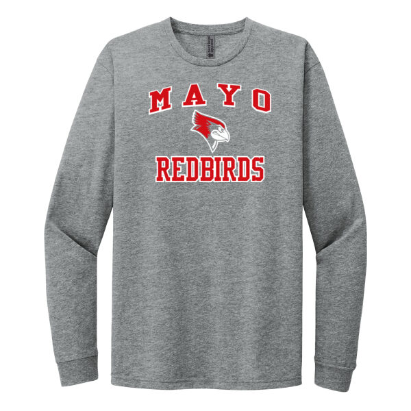 Mayo Redbirds Girls Basketball Design 4 on a - Adult CVC Long Sleeve Tee Thumbnail