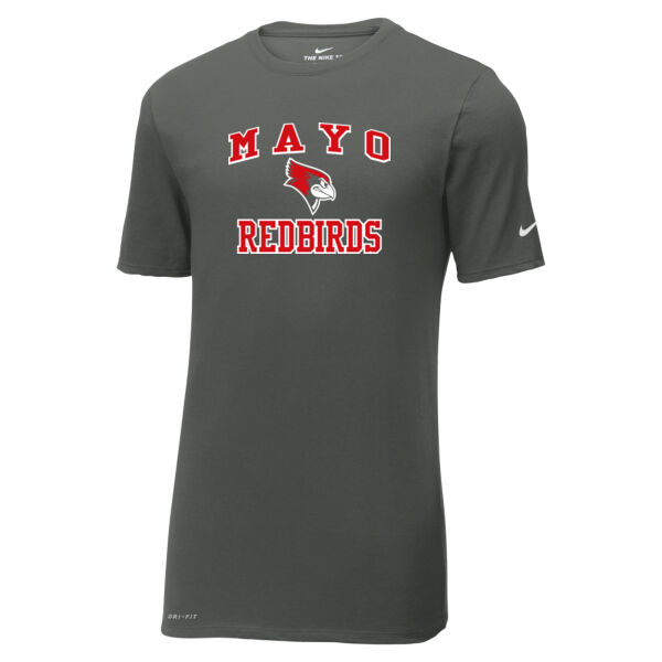 Mayo Redbirds Girls Basketball Design 4 on a - Dri FIT Cotton/Poly Tee Thumbnail