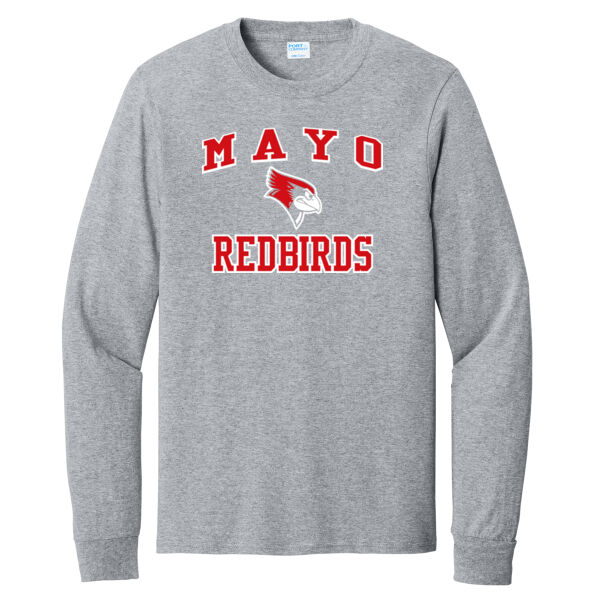 Mayo Redbirds Girls Basketball Design 4 on a - Long Sleeve Core Cotton Tee Thumbnail
