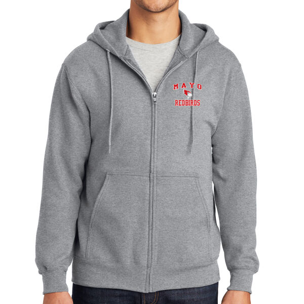 Mayo Redbirds Girls Basketball Design 4 on a - Essential Fleece Full Zip Hooded Sweatshirt Thumbnail