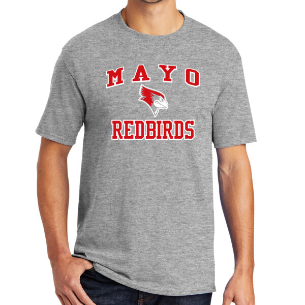 Mayo Redbirds Girls Basketball Design 4 on a - 50/50 Core Blend Tee Thumbnail