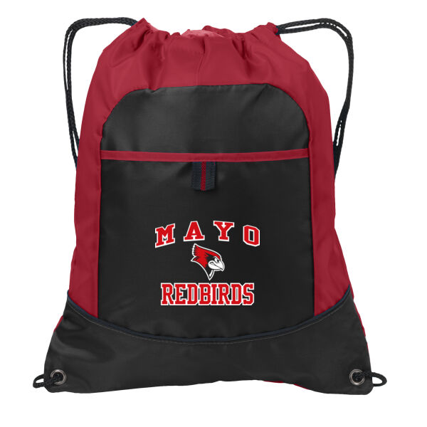 Mayo Redbirds Girls Basketball Design 4 on a - Pocket Cinch Pack Thumbnail
